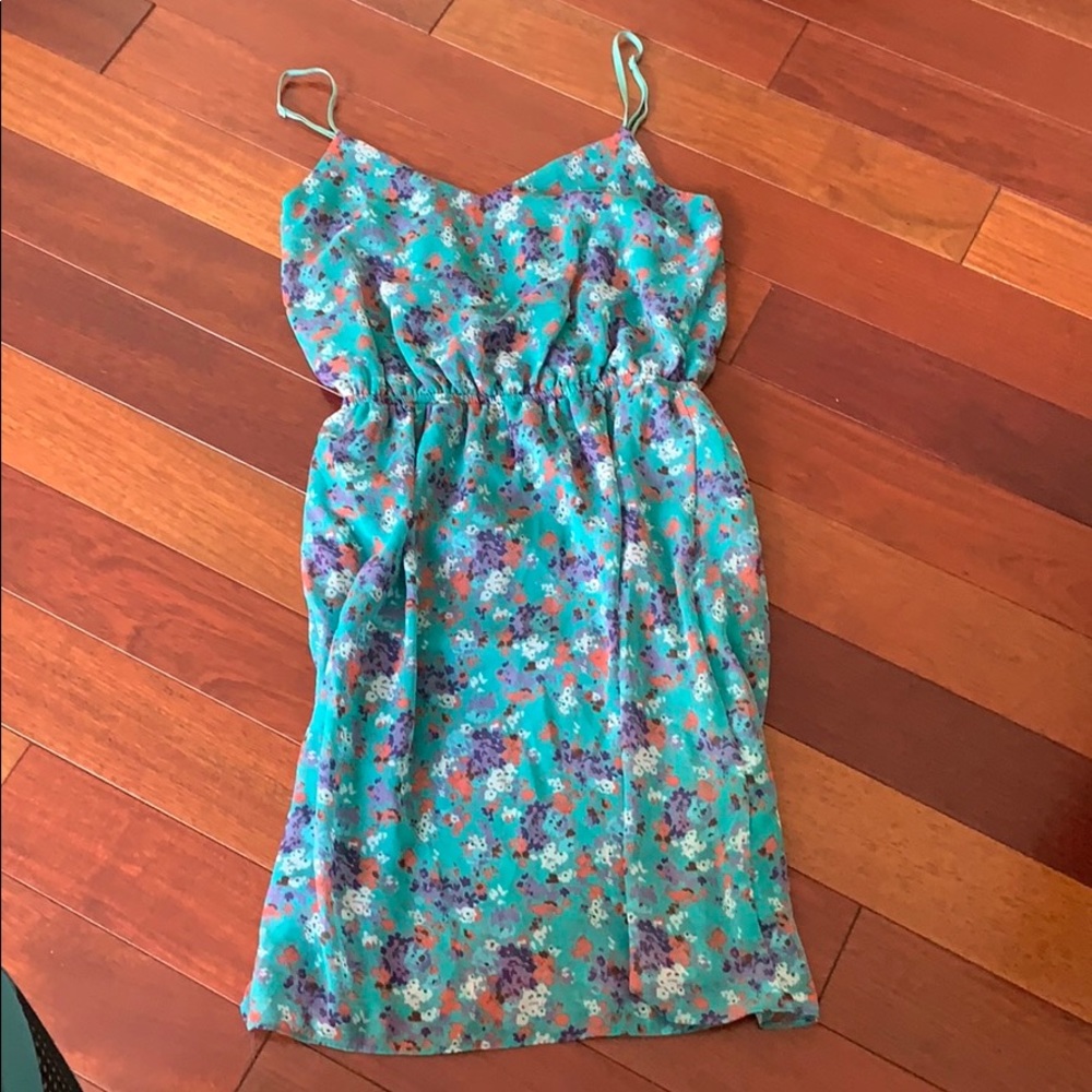 Soprano Teal Floral Dress